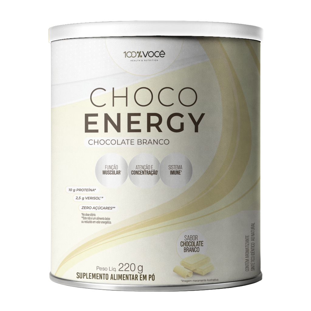 CHOCO ENERGY SABOR CHOCOLATE BRANCO 220G